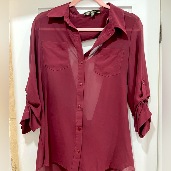 Ruched Cowl Neck Backless Blouse Long Sleeve Top - Picture 3 of 3